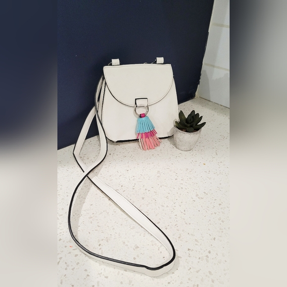 Candie's Handbags - Candie's White Crossbody Bag with Colorful Tassel